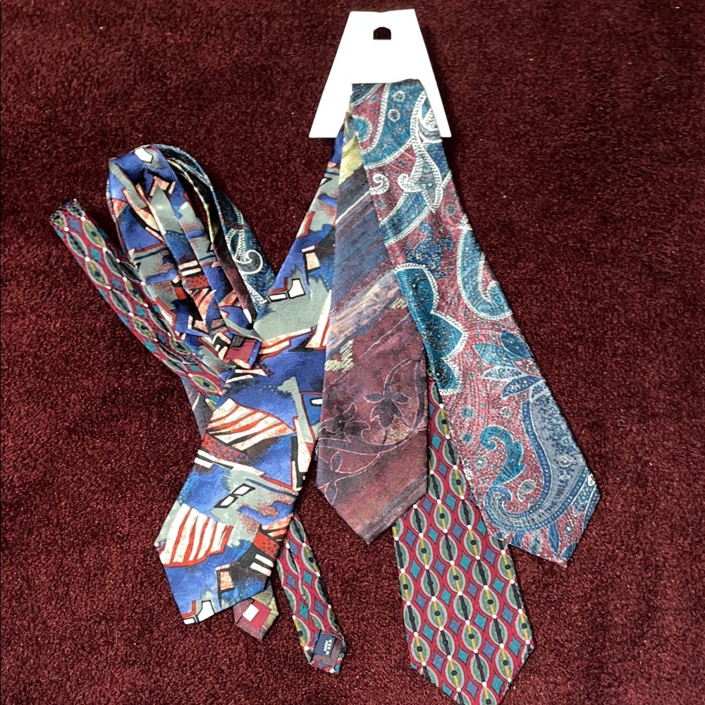 Vintage Paisley and Geometric Ties Set